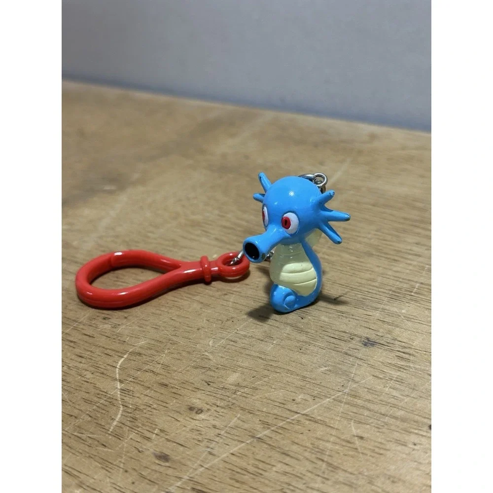 Vtg 1999 Pokemon PVC‎ Horsea Keychain with Clip Pencil Top Water Type Gen I